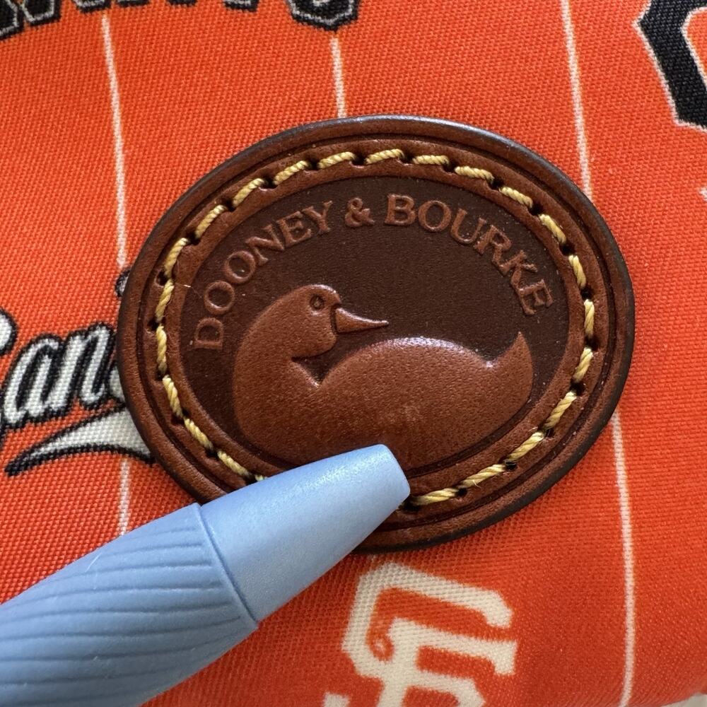 Dooney Bourke San Francisco Giants Crossbody Nylon Leather Strap MLB NWOT Orange - Picture 7 of 7